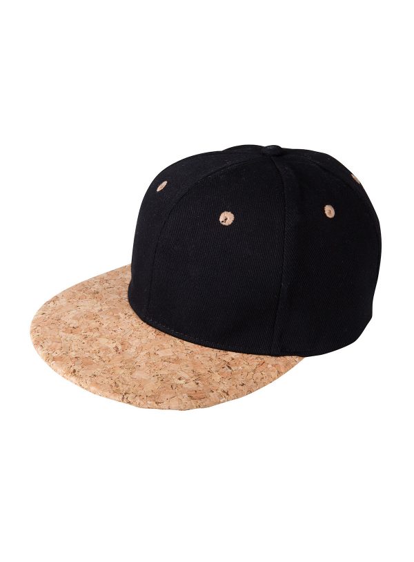 6 Panel Cork Flat Peak Cap