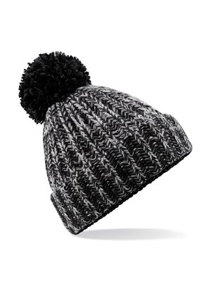 Twist-Knit Pom Pom Beanie