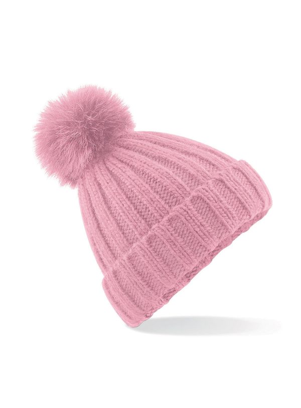 Verbier Fur Pom Pom Chunky Beanie