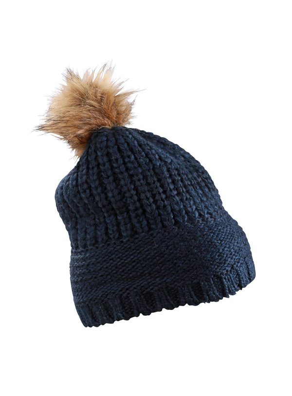 Knitted Hat with Shiny Effect