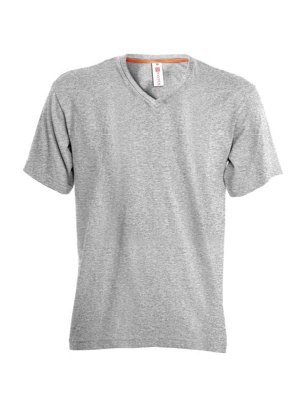 T-Shirt V-Neck Melange