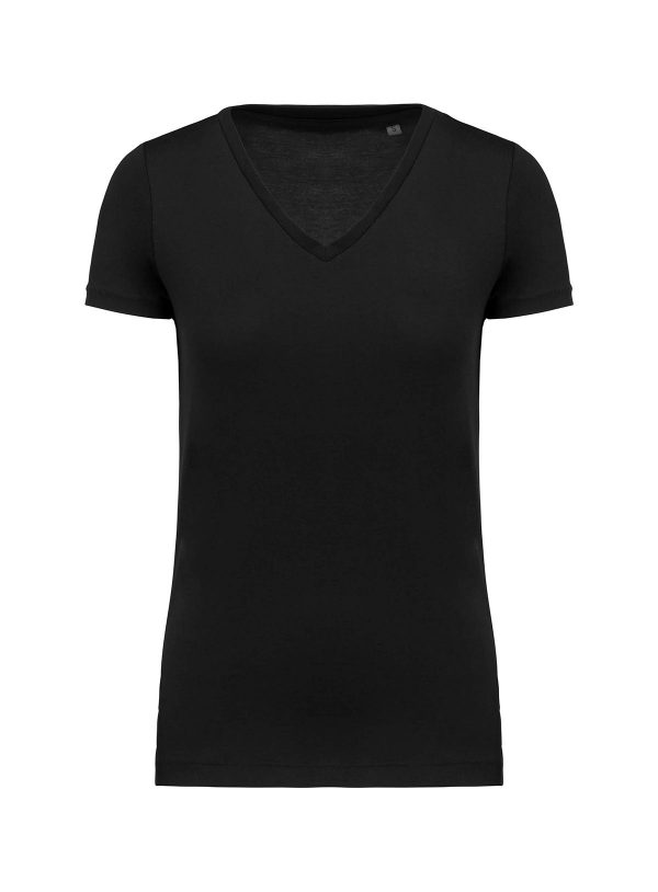 T-shirt donna Supima® scollo a V manica corta