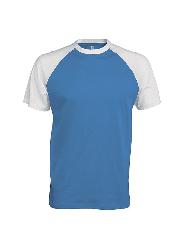 T-shirt Baseball manica corta bicolore