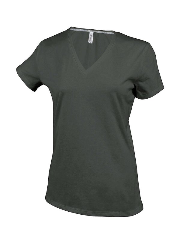 T-shirt donna manica corta scollo a V
