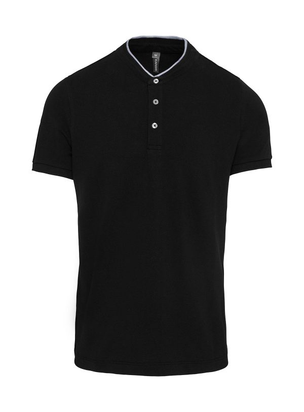 Polo uomo manica corta con collo coreana