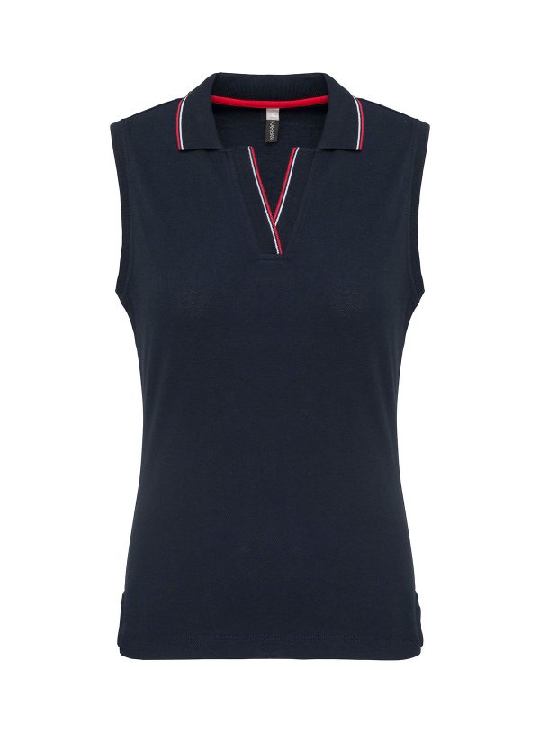 Polo donna senza maniche