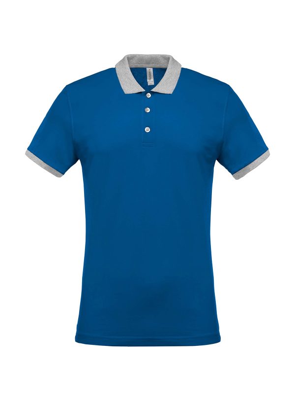 Polo piqué uomo bicolore