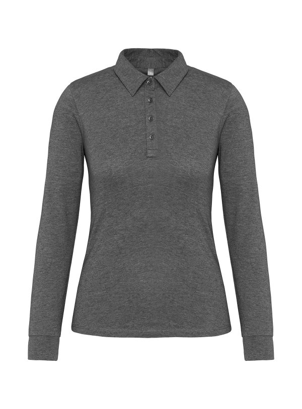 Polo jersey donna manica lunga